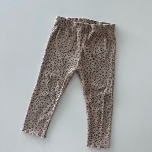 Zara Tan and Black Leggings with Slim Fit